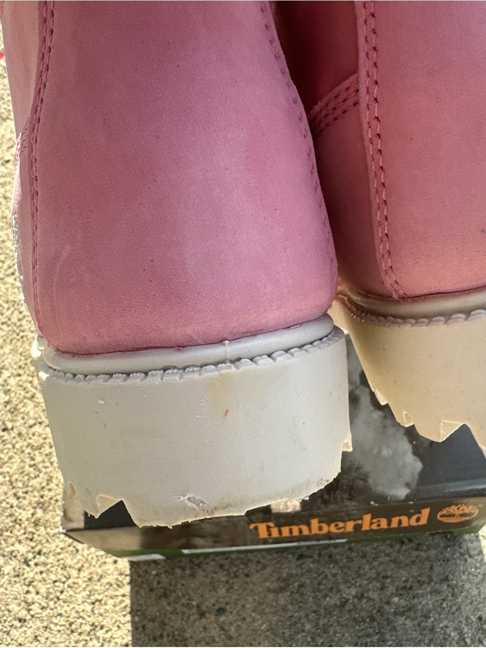 Timberland Women's Pink Lace-Up Waterproof Boots new/tags size 7.5M - Picture 7 of 10
